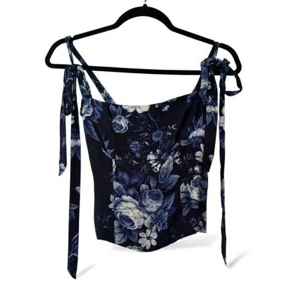 Reformation Navy Floral Camisole - Picture 4 of 5